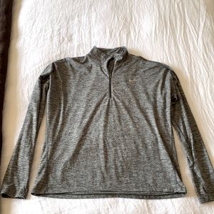 Nike Dri-Fit Half-Zip Pullover, Heathered Gray
